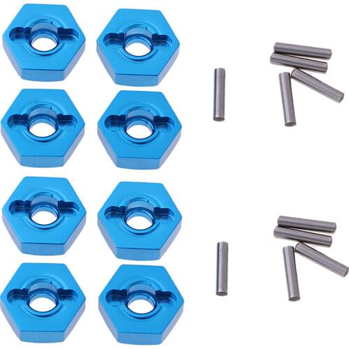 8pack Aluminum Wheel Hex Drive Hub 12mm Hexagon Nut For HSP 1:10 RC Model Cars