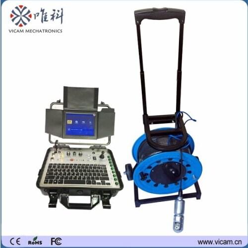 8800mA rechargeable battery powered Pan &Tilt rotate water well inspection camera 100 meters deep water well camera V8-3288PT-2