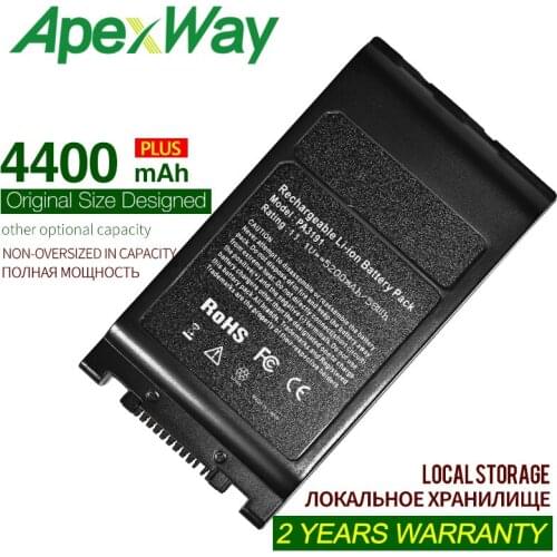 ApexWay 4400mah laptop battery for Toshiba Satellite Pro 6000 6050 6100 M750-10L R10 R15 R20 R25 Tecra M4 M7 TE2000 TE2100 M4-10