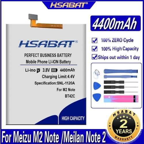 HSABAT 4400mAh BT42C Battery for Meizu M2 Note Battery for Meilan Note 2