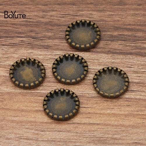 BoYuTe Custom Made (1000 Pieces/Lot) Round 14MM Cabochon Setting Diy Blank Tray Jewelry Accessories