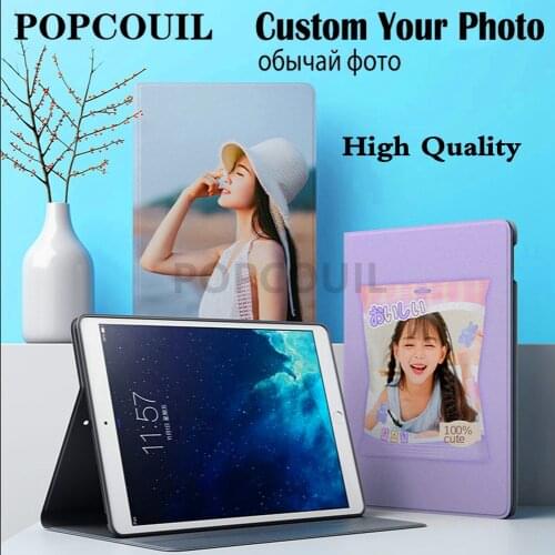 Customize Photo Logo Case for IPad Air Pro 12.9 11 10.5 Mini 1 2 3 4 5 2018 2019 2020 Personalized Photo Flip Stand Tablet Case
