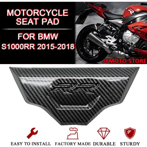 For BMW Motorcycle Black Carbon Fiber Rear Seat Cover Seat Panel Cover S1000RR 2011-2017 Motorcycle Premium Seat Accessories