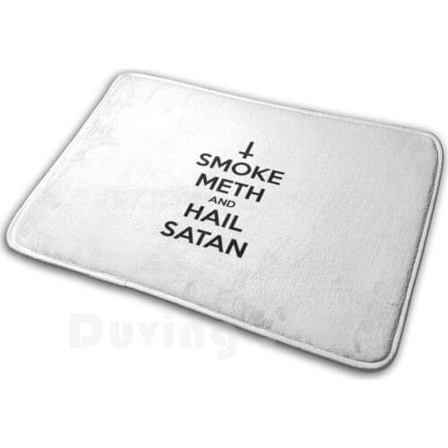 Smoke Ment Hail Satan Carpet Mat Rug Cushion Soft Non - Slip Meth Drug Satan Lucifer