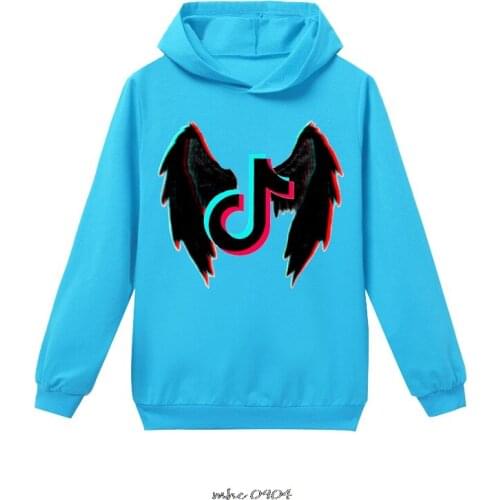 Hot Tik Tok Girls Hoodies Childrens Cartoon Tik Tok Print Sweatshirts Fashion Kids Long Sleeve Costume 2-15Y