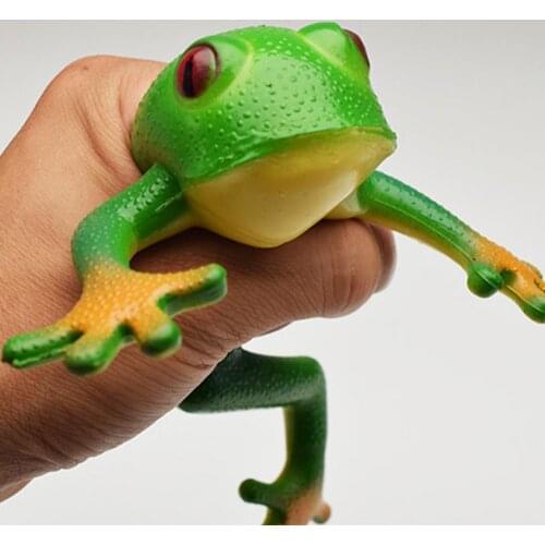 Simulation Frog Animal Soft Stretchy Model Spoof Stress Vent Squeeze Toy Party Birthday Festival Funny Gift