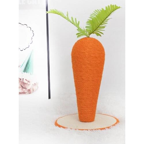 Cat Scratching Post for Grinding Claws Pet Cat Carrot Craft Interactive Toys