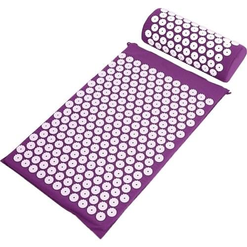 Yoga Mat Acupuncture Massage Mat Cushion with Cloth Bag Acupressure Mat & Pillow Set for Stress Pain Relief Health Care
