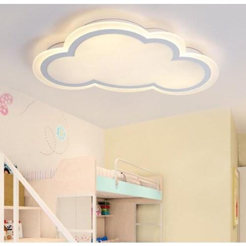 L Led ceiling lamp ultra-thin childrens lamp modern minimalist cloud bedroom room restaurant lighting stepless dimming remote