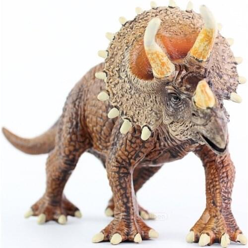 Jurassic Triceratops Dinosaur Model Toys Solid Resins Animal Models High Simulation Collection Kids Gift Science Teaching Aids