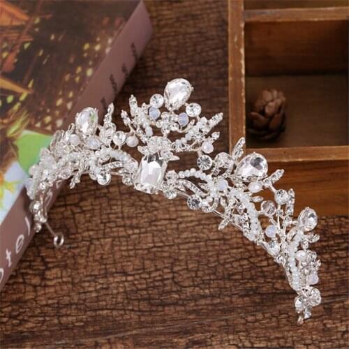 Fashion Women Wedding Tiara Crystal Crown Exquisite BrideTiaras And Crowns Girls Pageant Party Hair Jewelry Accessories
