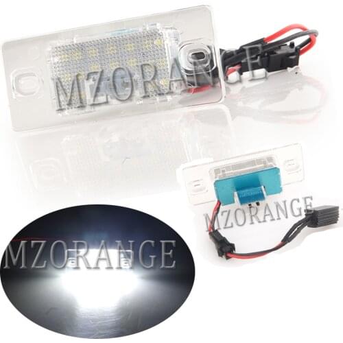 MZORANGE 2Pcs High Quality LED Licence Plate Light For Porsche For Volkswagen Tiguan B5 Number Plate Lamp Car Accessories