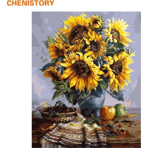 CHENISTORY Wall Pictures Painting By Numbers Drawing By Numbers Unique Gift Coloring By Numbers New On Wall Acrylic Flower