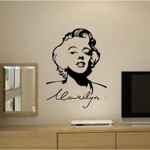 Marilyn Monroe Wall Decals Home Design Decoration Vintage Poster Living Room Home Decor Beauty Salon Wall Art Murals Vinyl A894