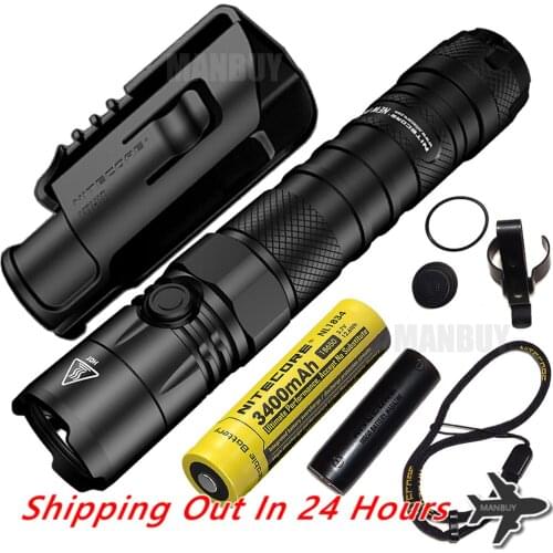 NITECORE NEW P12 Flashlight + NL1834 Battery 1200Lm CREE XP-L HD V6 LED with Quick Holster Uses CR123 or 18650 EDC Free Shipping