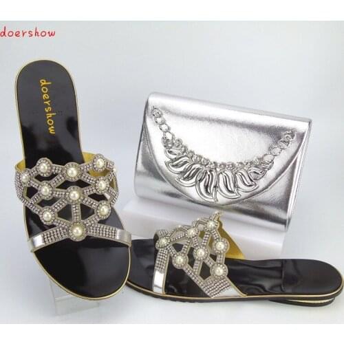 Shoes And Bag To Match Italian High Quality Matching Italian Shoe And Bag Set Nigerian Party Shoe And Bag Set doershow PYS1-2