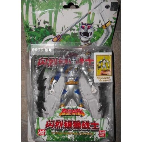 Original BANDAI Super Sentai HyakujyuuSentai GanRanger Action Figures Toy Collection Kids Birthday Gift Spinning Action 10166
