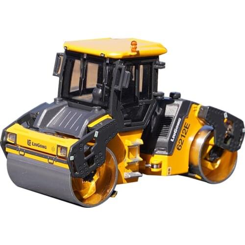 Original factory 1:50 Diecast Liugong 6212E double steel wheel road roller for gift, collection, promotion