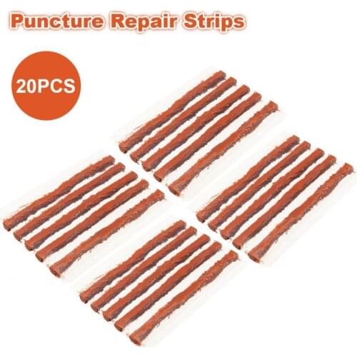 10/20 PCS 4 inch 6mm Tire Puncture Repair Car Motorcycle Electrocar Tubeless Seal Rubber Strip 2 Types 100mm or 200mm