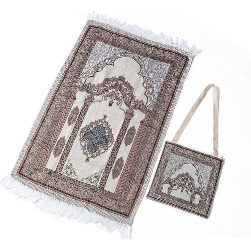 Drop Shipping New Thin Islamic Muslim Prayer Mat With Bag Salat Islam Musallah Prayer Rug Tapis Carpet Tapete Islamic Mats