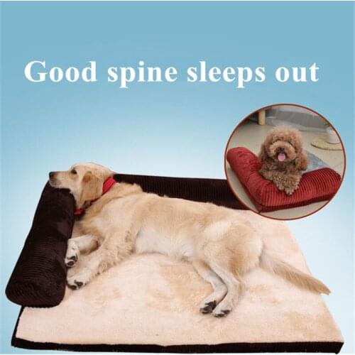 Hot Luxury Large Dog Bed Sofa Dog Cat Pet Cushion For Big Dogs Washable Nest Cat Teddy Puppy Mat Kennel Square Pillow Pet House