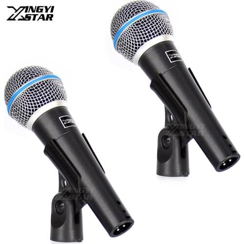 2Pcs Beta 58A Handheld Mic Dynamic Microphone Professional Karaoke System For Beta58a Amplifier DVD DJ Mixer Audio KTV Launchpad