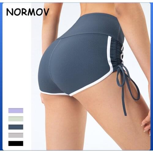 NORMOV Workout Shorts Women Seamless Summer High Waist Running Shorts Gym Fitness Skinny Push Up Cycling Short Casual Leggings