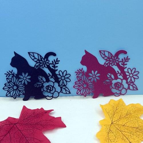 Persian Cat Cut Dies Stencil For Etching Metal Scrapbooking Album Embossing Folders DIY Card Making Craft Greeting Mold