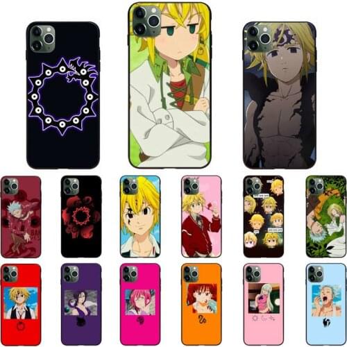 YNDFCNB Meliodas Seven Deadly Sins Black Cell Phone Case For iPhone 8 7 6 6S Plus 5 5S SE 2020 11 11pro max XR X XS MAX