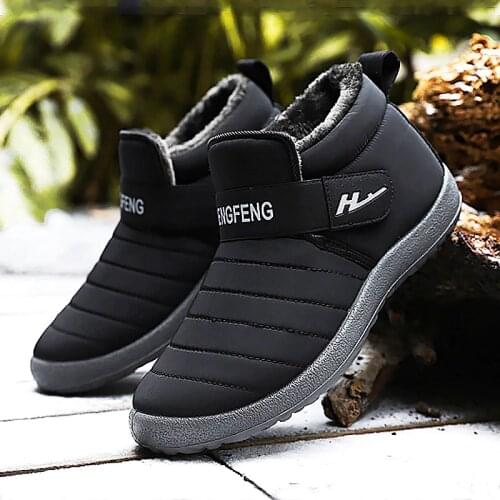 Ankle Boots for Women Winter Shoes Plus Size 41-45 Female boot Non Slip Hook Loop Plush Ladies Warm Shoe