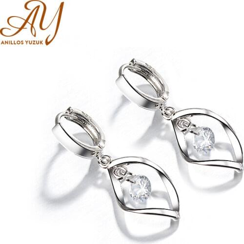 Anillos Yuzuk Silver 925 Jewelry Earrings 925 Sterling Silver Fashion Women Earrings Simple Style Jewelry Gift Girls Wholesale