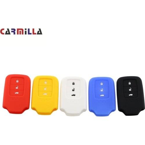 1 Piece Silicon Car 3 Button Smart Key Protection Bag Cover Case for Honda CRV FIT XRV CRIDER VEZEL JADE SPIRIOR 9 Accord