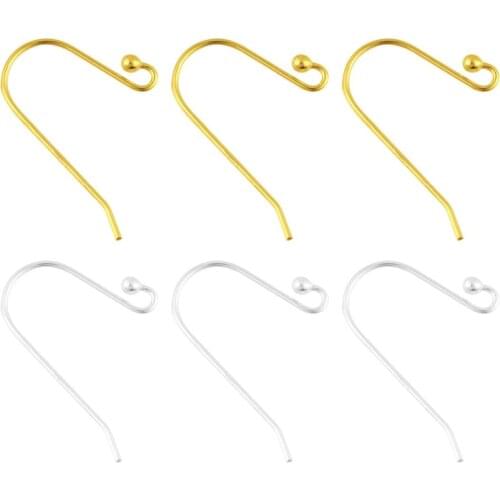 10pcs per 925 Silver Color Earring Hooks Ear Wires Accessories Earrings For Making Jewelry Finding Earring Base DIY Supplie
