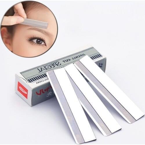 100pcs Eyebrow Razor Microblading Eyebrow Trimmer Brow Shaving Make Up Beauty Dedicated Scraping Eyebrow Blade Makeup Tools