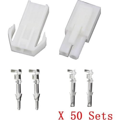50 Sets EL-2P Electronic connector 4.5mm spacing, EL-4.5-2P Multipole Connector