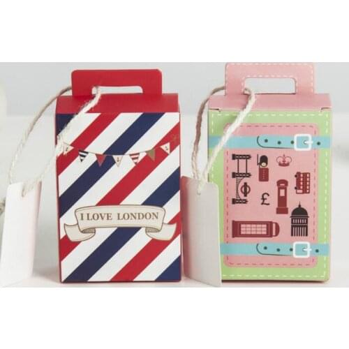 500PCS Mini Travel Suitcase Candy Box Wedding Shower Travel Themed Party for Anniversary Birthday Baby Shower ZA6265