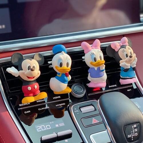 Disney Car Perfume Fragrance Air Conditioner Air Outlet Decoration Cartoon Mickey Mouse Car Interior Decoration Ornament