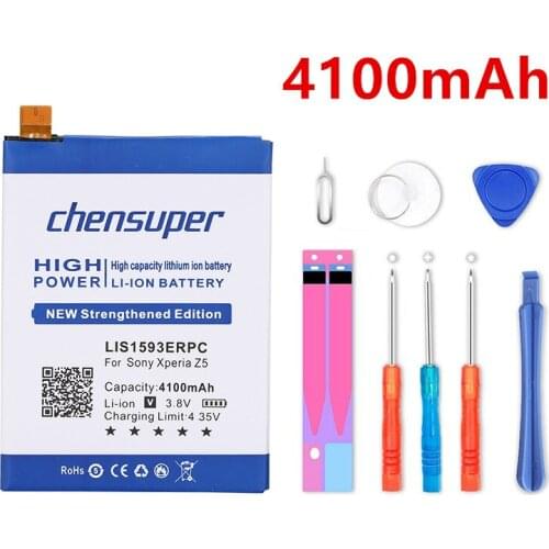 Chensuper 100% NEW 4100mAh LIS1593ERPC Battery For Sony Xperia Z5 E6603 E6653 E6633 E6683 E6883
