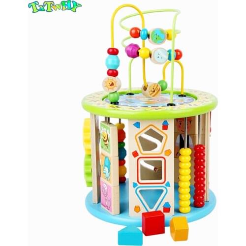 Montessori Wooden toys 10 in 1 Multipurpose Educational Toy Wood Shape Color Sorter for Kids Early Learning Toy For Kids Gift