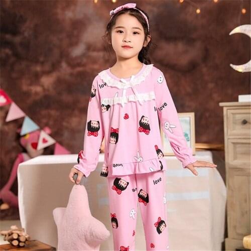 Kids Pajamas 2020 Autumn new Girls Sleepwear Nightwear Baby Infant Clothes Cartoon Pajama Sets Cotton Childrens Pyjamas