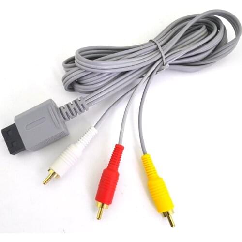For Wii Console 1.8m 480p Audio Video AV Cable Game Console 3 RCA Video Cable Cord