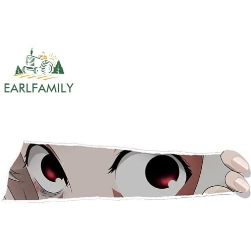 EARLFAMILY 13cm x 3.5cm For Juuzou Inspired Anime Decal Laptop Windshield Car Sticke Creative ScratchProof Sunscreen Car Styling