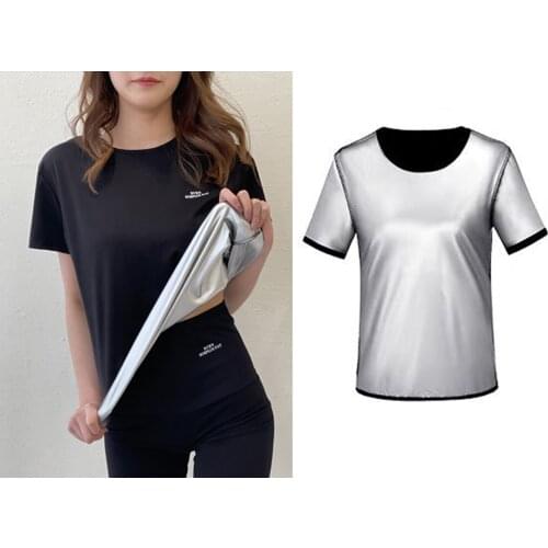 Elastic Sauna Suit for Women,Workout Sweat Shirt T-Shirt, Women Waist Trainer Hot Neoprene Shirt Sauna Suit Sweat Body Shaper