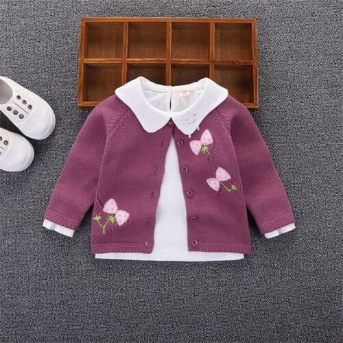 Baby Girls Cardigan Autumn and Spring Cute Bow Childrens Sweater Infant Baby Cardigan Jacket BC995