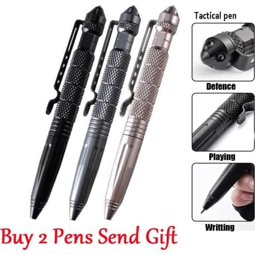 Hot Selling Business Men Metal Writing Ballpoint Pen Self Defense Breaking Ballpoint Pen Buy 2 Pens Send Gift