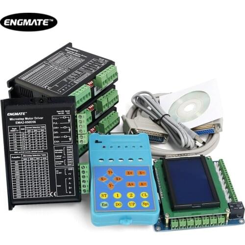 SAVEBASE DIY CNC 4 Axis Kit with 5 Axis Standard Breakout Board DM556D Digital Hybrid Microstepping Driver Support Nema23/34