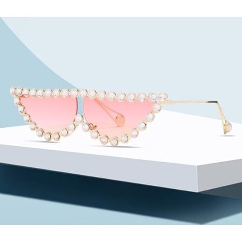 RoseBerry Glasses 2021 Fashion Womens Band Design Cateye Diamond Embedded sunglasses Personality High Quatity Female OV400