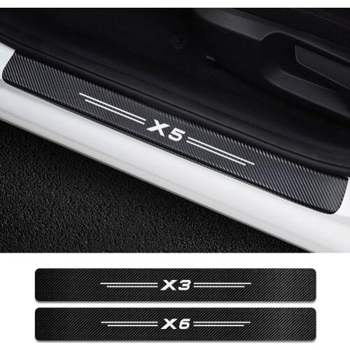 4PCS Car Door Sill Guard Sticker For BMW X5 E70 E53 F15 X3 F25 E83 X6 F16 E71 X1 F48 E84 X2 X4 F26 X7 M2 M3 M4 M5 M6 Accessories