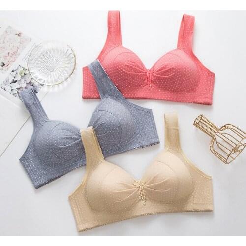 Fashion Womens Bra Soft Comfortable Breathable Underwear Non-Slip Wide Shouder Strap Wire Free Brassiere Sexy Push Up Bralette