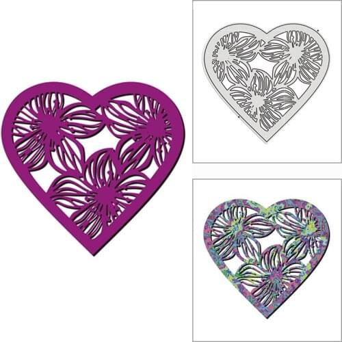 New 2021 Ornate Flower Heart Metal Cutting Dies for DIY Scrapbooking and Album Card Making Decorative Embossing Craft No Stamps